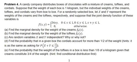 problem 4 a candy company distributes boxes of 